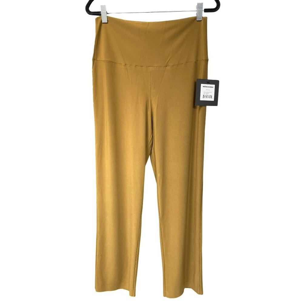 Norma Kamali Bronze High Waist Pencil Pant Stretch Jersey Size Medium NWT